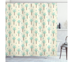 Cartoon Forest Cactus Shower Curtain