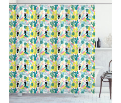 Aloha Nature Birds Art Shower Curtain