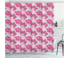 Orchid Grunge Shower Curtain