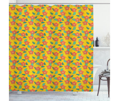 Retro Meadow Pattern Shower Curtain