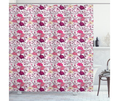 Sakura Tree Blossoms Shower Curtain