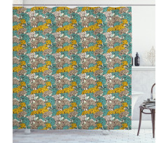 Blossoming Carnations Shower Curtain