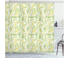 Watercolor Mimosa Shower Curtain