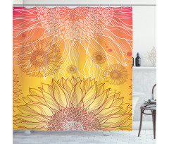 Sunflower Plants Shower Curtain