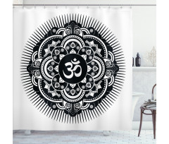 Oriental Tattoo Art Mandala Shower Curtain