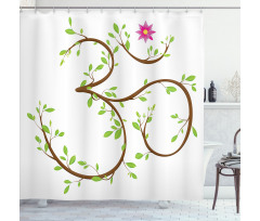 Mystical Symbol Leaves Shower Curtain