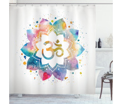 Timeless Sign on Lotus Form Shower Curtain