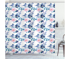 Bird and Nature Growth Shower Curtain