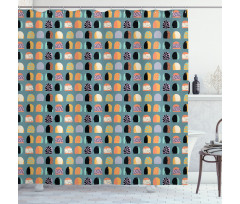 Hand Drawn Shapes Shower Curtain
