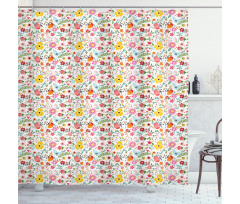 Herbs and Flowers Shower Curtain