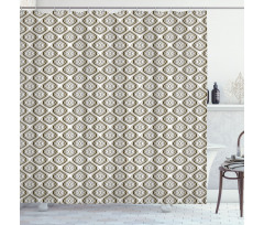 Timeless Oval Shapes Shower Curtain