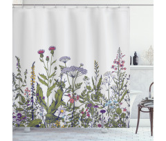 Thriving Garden Pattern Shower Curtain