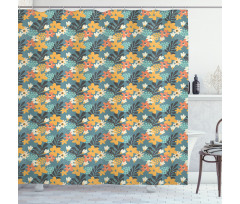 Abstract Garden Doodle Shower Curtain
