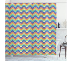 Tribal Chevron Art Shower Curtain