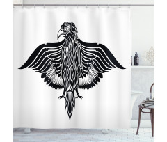 Traditional Heraldic Bird Shower Curtain