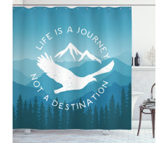 Life is a Journey Message Shower Curtain