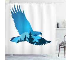 Bird Silhouette Design Shower Curtain