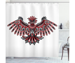 Haida Art Style Eagle Shower Curtain