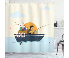 Fisher Man Hobby Shower Curtain