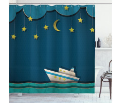 Kids Midnight Sea Shower Curtain