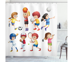 Active Children Shower Curtain