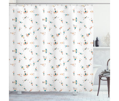 Young Active People Shower Curtain