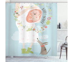 Happy Mother Words Shower Curtain