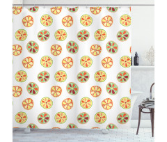 Grapefruits and Lemons Shower Curtain