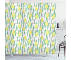 Lemon Leaves Shower Curtain