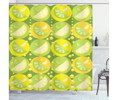 Trapped Limes in Cells Shower Curtain