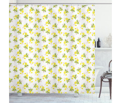 Watercolored Lemons Shower Curtain