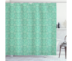 Curlicues and Doodle Flowers Shower Curtain