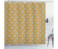 Sketch Persian Hand Motif Shower Curtain