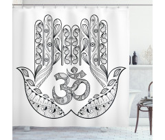 Tribal Zentangle Pattern Shower Curtain