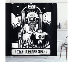 Emperor Card Artwork Shower Curtain