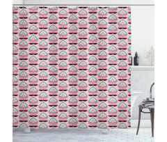 Abstract Flower Symmetry Shower Curtain