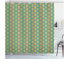 Groovy Oval Pattern Shower Curtain