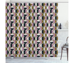 Bauhaus Geometric Pattern Shower Curtain
