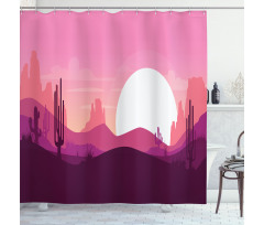 Arizona Desert Cactus Shower Curtain