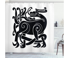 Samhain Celtic Deer Shower Curtain