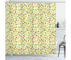 Cross-cut Papaya Shower Curtain