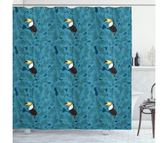 Blue Eyed Toucan Shower Curtain