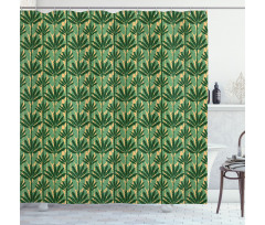 Windmill Palm Trees Shower Curtain
