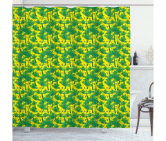 Coconuts on Palm Tree Shower Curtain