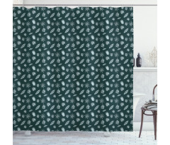 Fan Palm and Aralia Shower Curtain