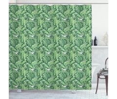 Plantain Leaves Shower Curtain