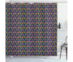 Exotic Flora Foliage Shower Curtain