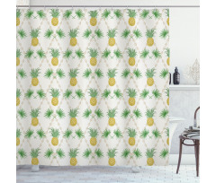 Palm Tree Pineapples Shower Curtain