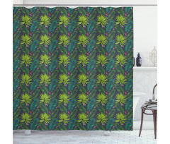 Tropical Fern Aralia Shower Curtain