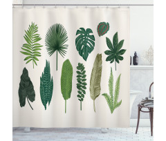 Vintage Botanic Image Shower Curtain